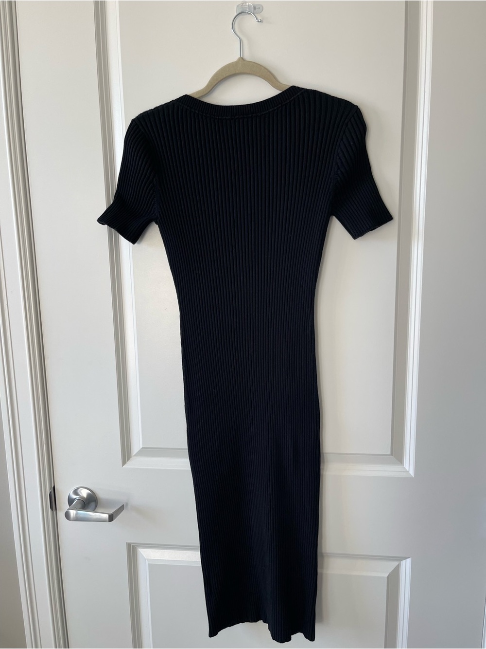 Calvin Klein Cotton Rib Button-Down Dress - Picture 5 of 5